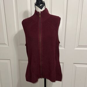 PENDLETON Women's Burgundy Sleeveless Sweater Vest